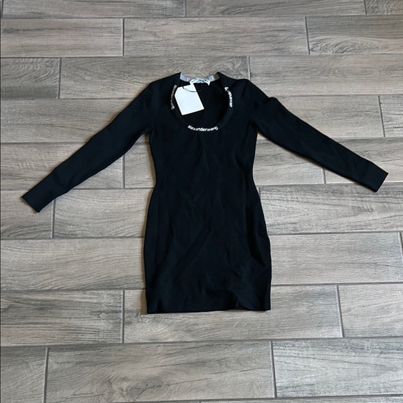 Alexander Wang Black Bodycon Long Sleeve Dress